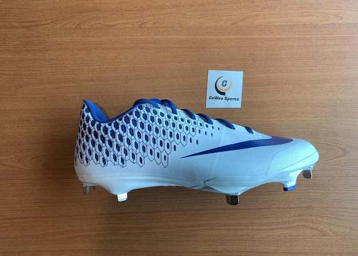 Nike Lunar Vapor Ultrafly Elite 2 Baseball Spike Cleats Men’s (Size 9) New  White/Blue