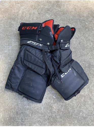 Black Used Medium CCM E1.5 Hockey Goalie Pants