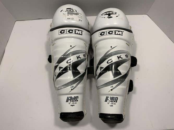 Used Ccm Tacks 13" Ice Hockey Shin Guards