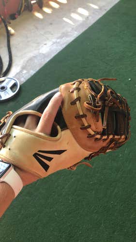Brown Used Easton First Base Right Hand Throw Pro Collection Baseball Glove 12.75"