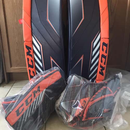 CCM AXIS PRO 34 + 2" Pads, Catcher, and Blocker, New with Tags