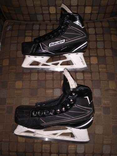 Junior Used Bauer Supreme S170 Hockey Goalie Skates Regular Width Size 3