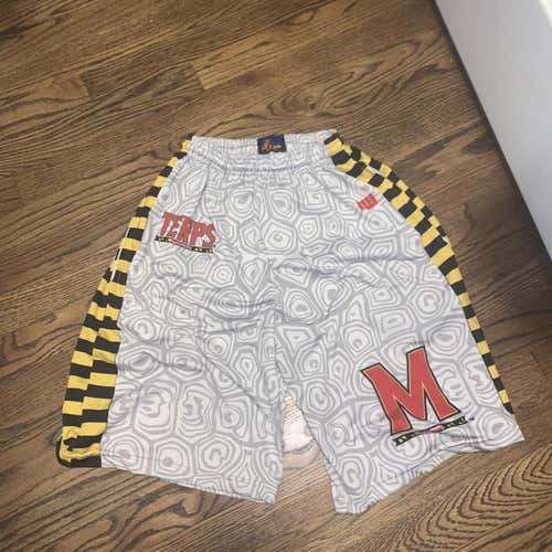 White Men's Medium Maryland Lacrosse Shorts