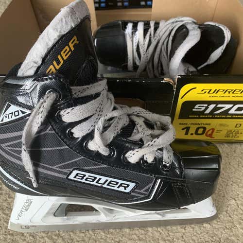 Used Bauer Supreme S170 Size 1 Goalie Skates