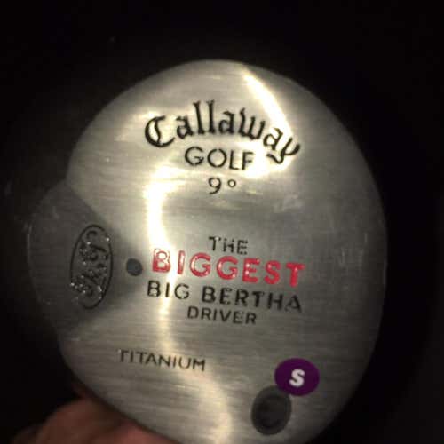 New Right Handed Big Bertha Extra Stiff Flex 9 Loft Driver