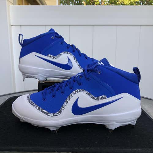 Nike force air trout 4 pro royal cleats Blue White Size 9.5