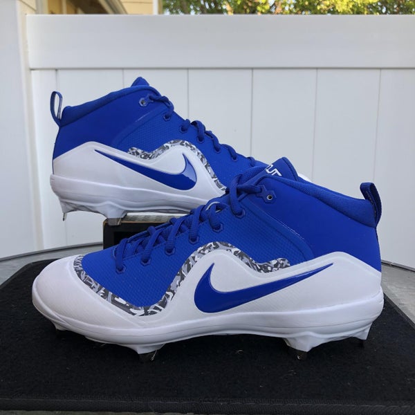 Nike force air trout 4 pro royal cleats Blue White Size 9.5