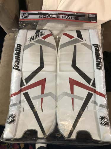 Used 27" Franklin model GP1200 Street Goalie Leg Pads - with retail packaging