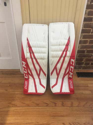 Red Used 33" CCM Extreme Flex 4 Goalie Leg Pads