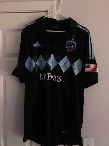 Sporting KC Black Men's XXL Adidas Jersey