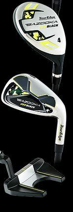 Men's Used Tour Edge Right Handed Bazooka 460 Black Iron Set Regular Flex Graphite Shaft