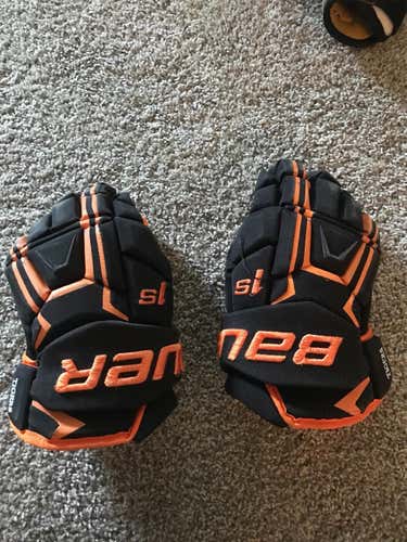 RIT Black Used Bauer Supreme 1S 13" Pro Stock Gloves