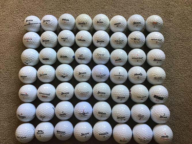 100 Assorted White Used Golf Balls