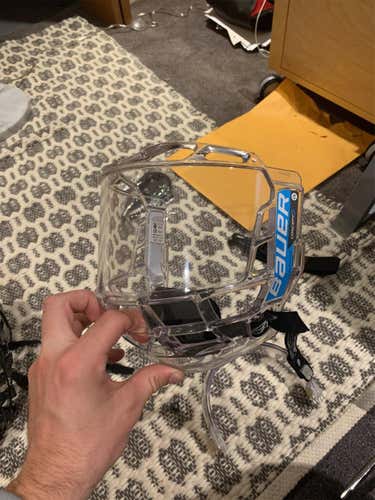 Used Medium Bauer Concept 3 Full Shield - NO BLACK CLIPS ON TOP