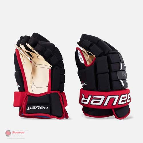 Black/Red New Senior Bauer Nexus N2900 Gloves 14"