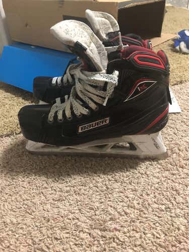 Used Bauer 1x Extra Wide Width Size 10.5 Hockey Goalie Skates