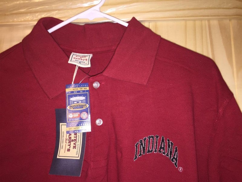 NEW INDIANA ADULT GOLF SHIRT SIZE MEDIUM
