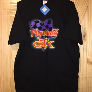 NEW BLACK  OLD STOCK LARGE PLYMOUTH  GTX  T-Shirt