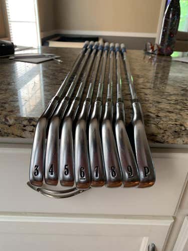 Used Left Handed X Forged Stiff Flex Steel Shaft Iron Set
