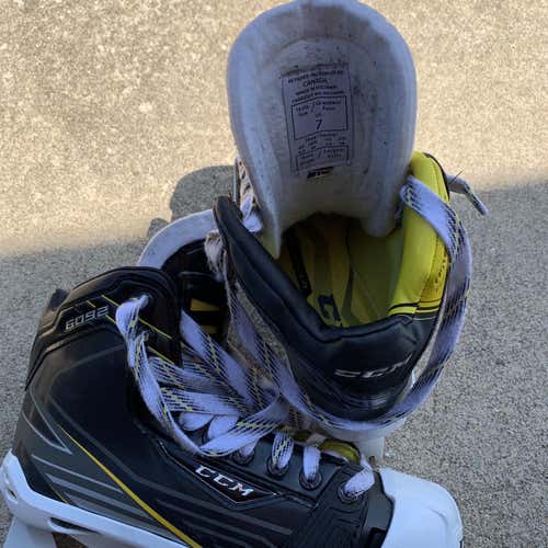Used CCM Tacks 6092 Regular Width Pro Stock Size 7 Hockey Goalie Skates