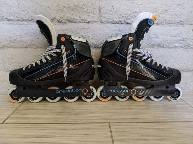 Used Senior Tour Inline Goalie Roller HockeySkates Regular Width Size 9.5