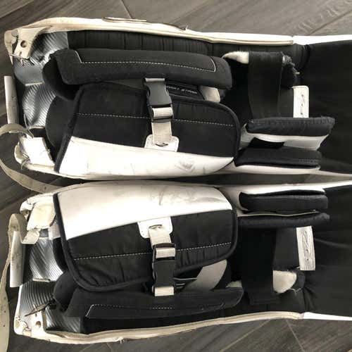 White Used 27" Brian's NetZero  Goalie Leg Pads