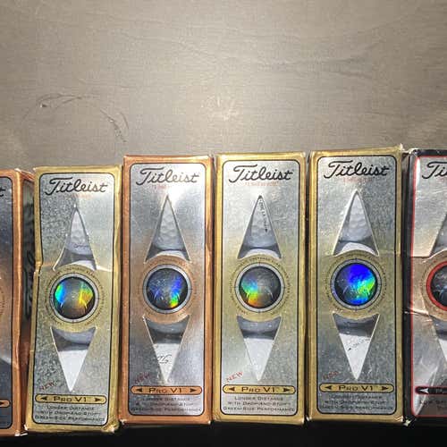 White New Titleist 6 Pack Balls