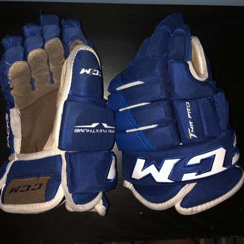 Blue Used CCM 4R Pro 14"  Gloves