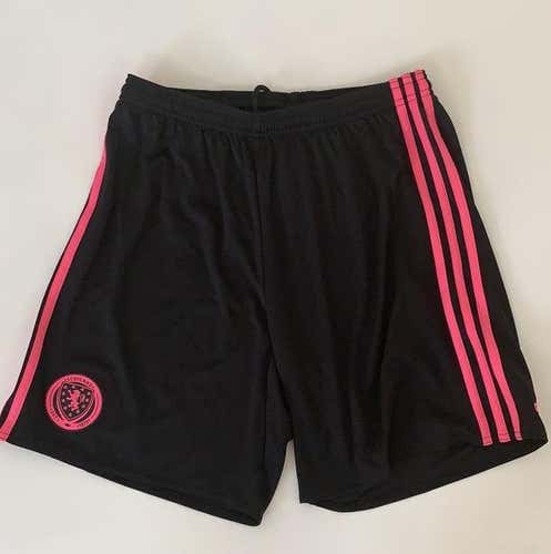 NEW Adidas Men’s 2016 Scotland Away Team Soccer Shorts Black Medium