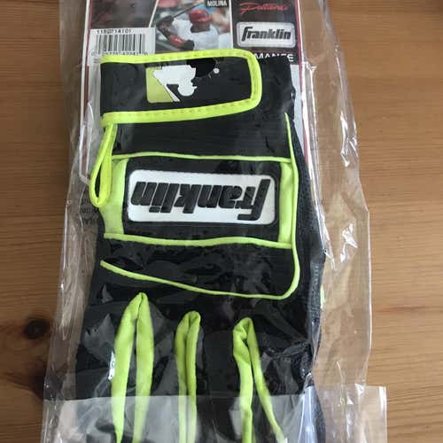 Franklin Neo Classic II Batting Gloves Black/Neon Yellow Adult SM