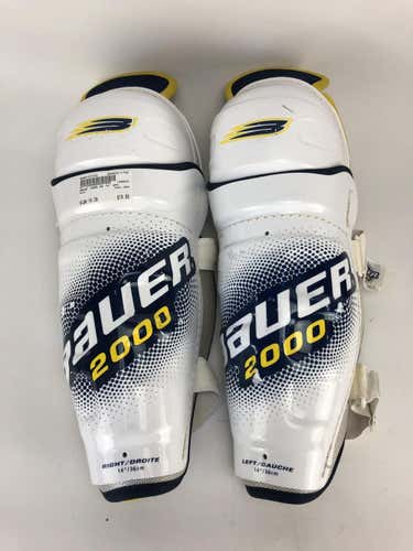 Used Bauer 2000 14" Ice Hockey Shin Guards