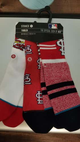 3 pack Stance MLB Cardinals Toddler Socks