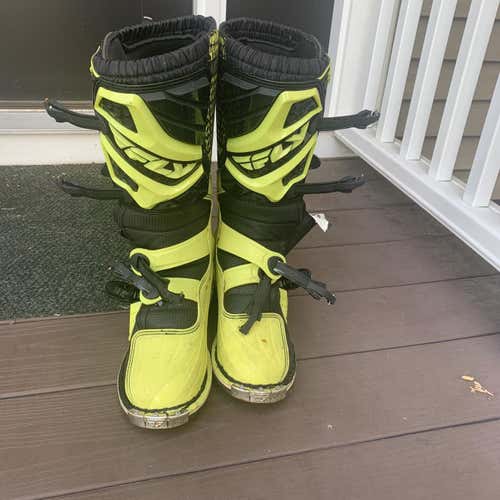 Black/yellow Sz 8 Used Fly Racing Mx Boots