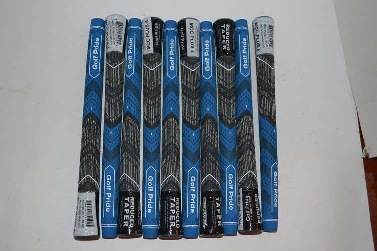Lot of 10  Golf Pride MCC plus4 Half Cord Blue Midsize Golf Grips