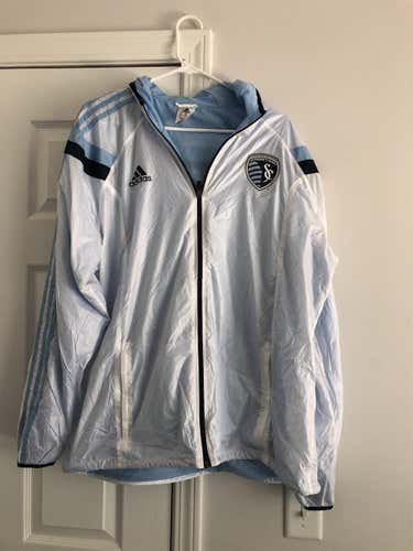 Sporting KC White Men's XL Adidas Jacket
