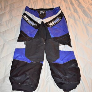 BiLT Racing Motocross Pants w/ Kevlar & Waterproof Coating, Black/Blue, Size 34