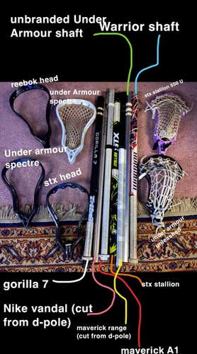 Lacrosse Head And Shaft Lot