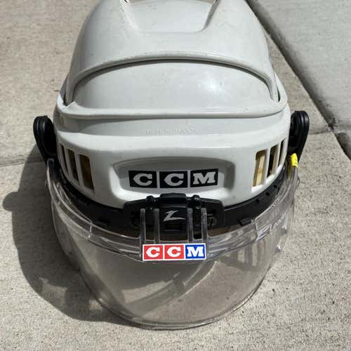 White Used Medium CCM Helmet with Z Leader Visor