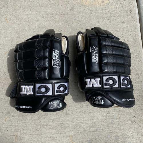 Black Used CCM 852 Tacks 14" Leather Rare Gloves