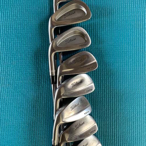 Used Men's Titleist Left Handed Iron Set Stiff Flex Steel Shaft