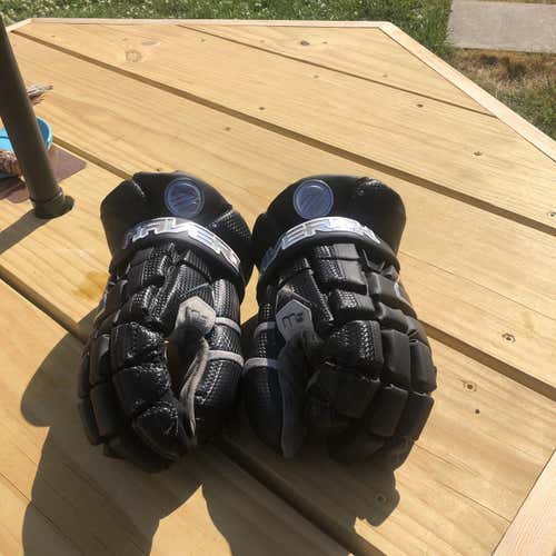 Black New Goalie Maverik M4 Goalie Gloves 13" Lacrosse Gloves