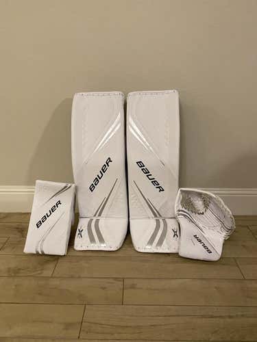 White 36" XL Bauer Vapor 2X Pro Goalie Full Set