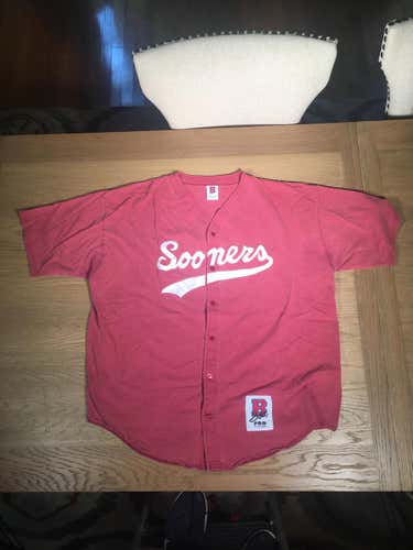 Used  Oklahoma Sooners  Baseball style Adult XXL  Jersey