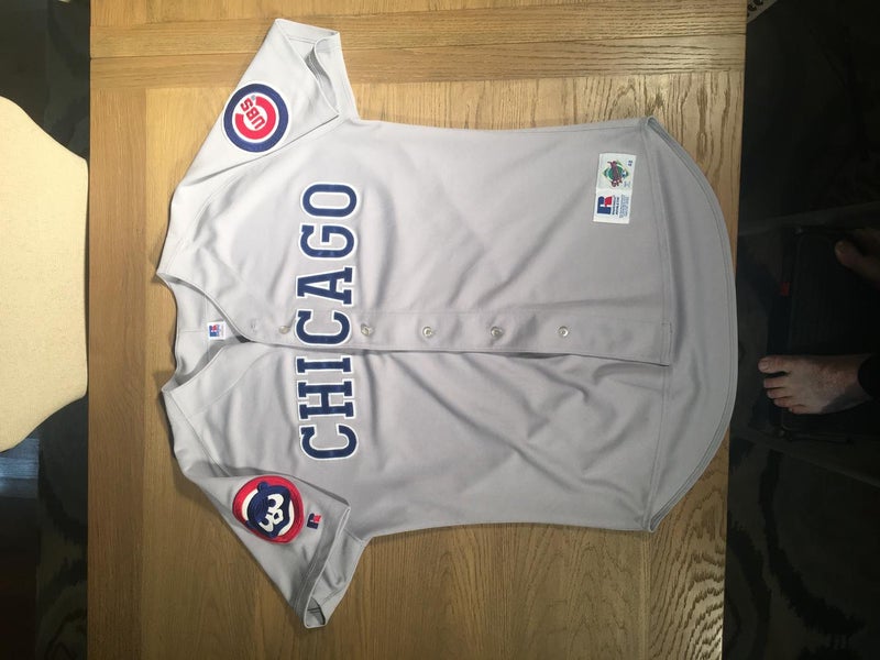 Used Adult Large Chicago Cubs Russell Baseball Jersey