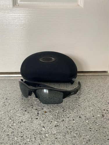 Black Polarized Oakley Flak Jacket Sunglasses
