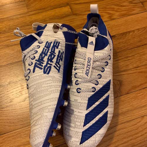 BLUE ADIDAS ADIZERO 8.0 CLEATS! 10.5