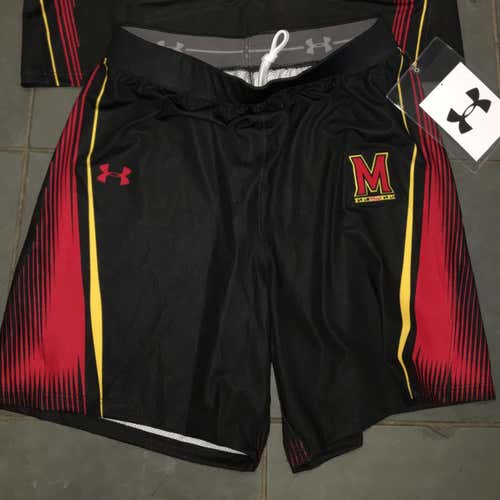 RARE 2020 New Under Armour MARYLAND TERPS #22 Lacrosse Game  Shorts LARGE