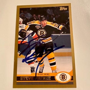 AUTOGRAPHED Boston Bruins Steve Heinze Hockey Card 1999