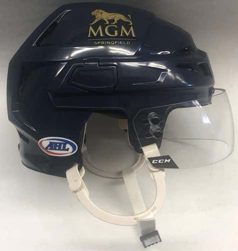 CCM VECTOR V08 PRO STOCK HOCKEY HELMET NAVY SMALL THUNDERBIRDS #43 AHL OAKLEY VISOR (6642)