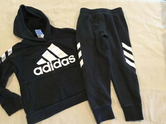 Black Used Youth Unisex Small / Medium Adidas Sweatshirt & Pants